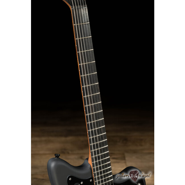 Shelton GalaxyFlite Ash w/ Roasted Flame Maple, Ebony & Fralins – Pitch Black