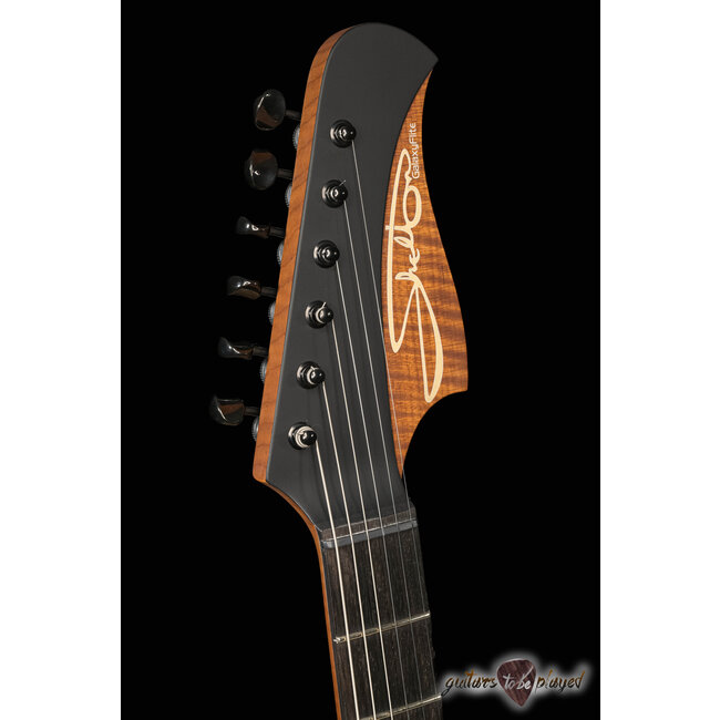 Shelton GalaxyFlite Ash w/ Roasted Flame Maple, Ebony & Fralins – Pitch Black
