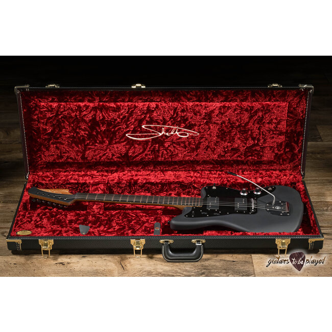 Shelton GalaxyFlite Ash w/ Roasted Flame Maple, Ebony & Fralins – Pitch Black