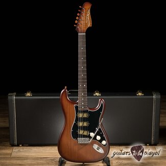 Shelton Guitars Shelton SkyFlite Redwood Body w/ Roasted Flame Maple – Violin Burst Satin