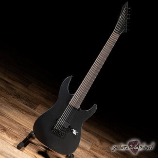 ESP LTD ESP LTD M-7HT Baritone Black Metal 7-String Guitar – Black Satin (M-7BHT)