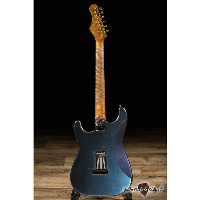 Shabat Lynx HSH Alder S-Style w/ Flame Roasted Maple – Cosmic Blue Colorshift