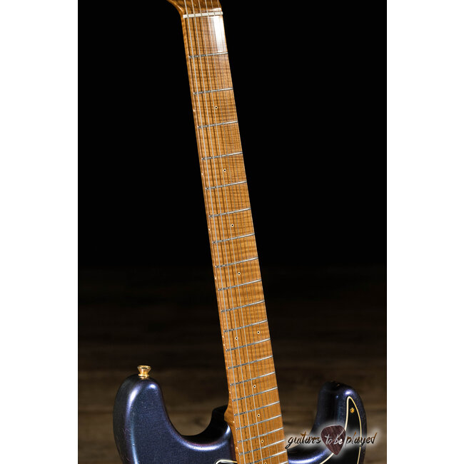 Shabat Lynx HSH Alder S-Style w/ Flame Roasted Maple – Cosmic Blue Colorshift