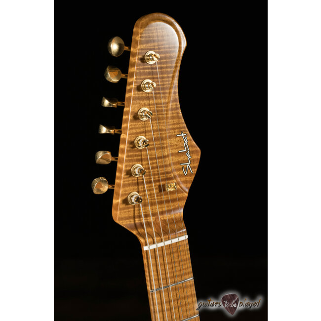 Shabat Lynx HSH Alder S-Style w/ Flame Roasted Maple – Cosmic Blue Colorshift