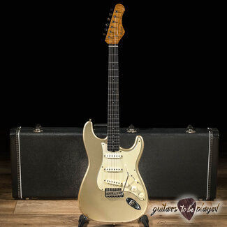 Shabat Guitars Shabat Lynx Alder S-Style w/ Ebony & Lollar Blondes/Special S – Shoreline Gold