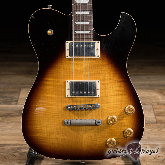 Fano TC6 Alt de Facto Maple Carve Top w/ Lollar Imperials & Case – Tobacco Burst