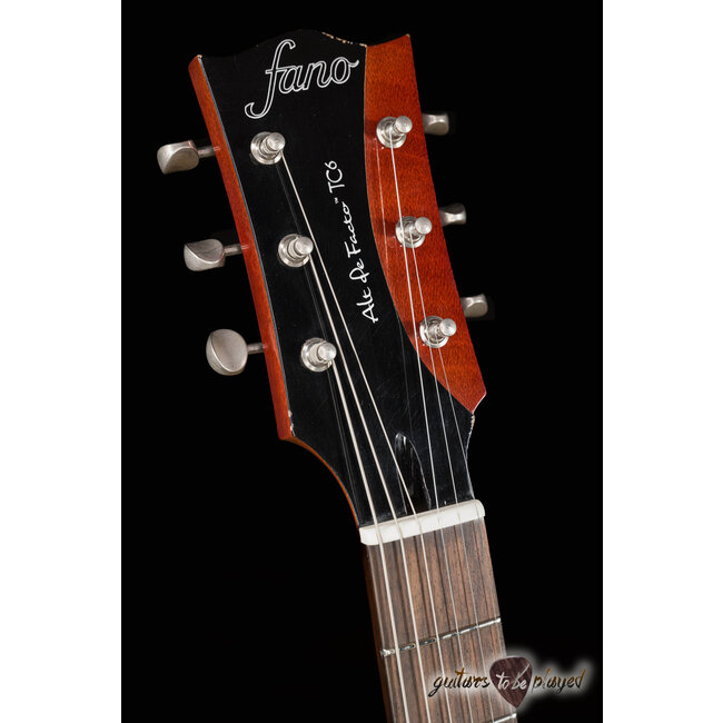 Fano TC6 Alt de Facto Maple Carve Top w/ Lollar Imperials & Case – Tobacco Burst