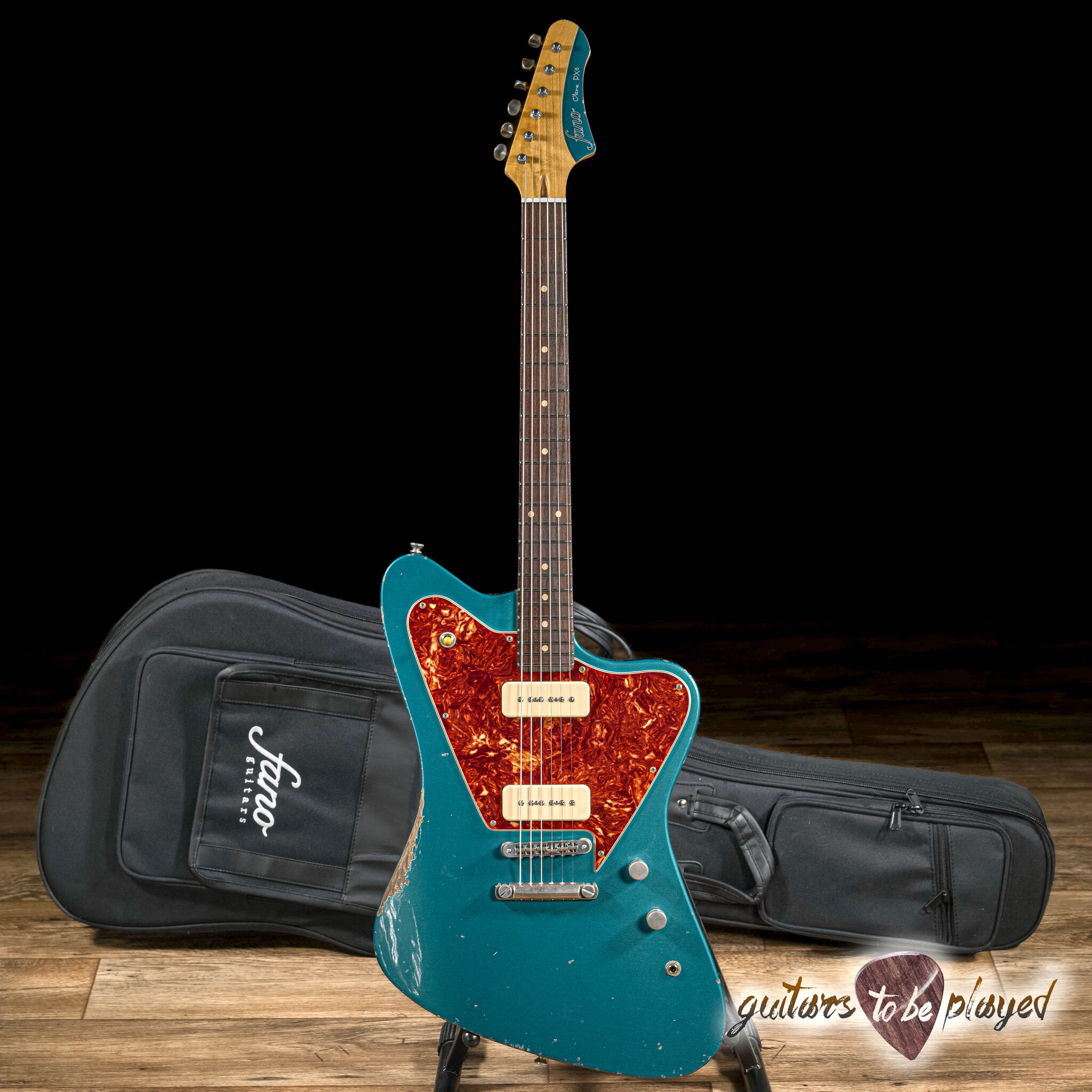 ギター fano guitars PX6 oltre Fano PX6 Oltre P-90 Guitar w/ Gigbag – Ocean Turquoise