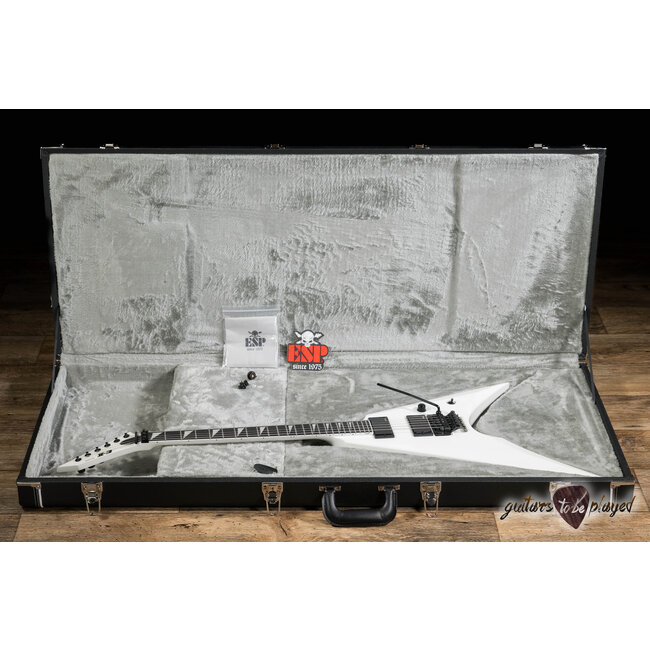 ESP E-II Arrow Floyd Rose EMG Guitar w/ Case – Snow White