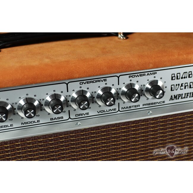 Amplified Nation Bombshell Overdrive 50W Head & 112 Cab – Golden Brown Suede