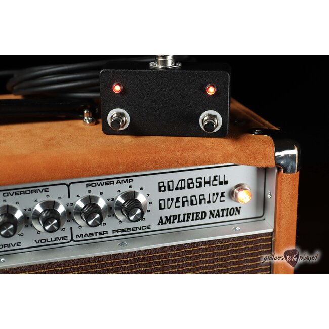 Amplified Nation Bombshell Overdrive 50W Head & 112 Cab – Golden Brown Suede