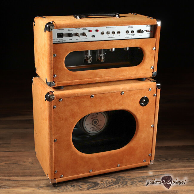 Amplified Nation Bombshell Overdrive 50W Head & 112 Cab – Golden Brown Suede