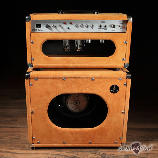 Amplified Nation Bombshell Overdrive 50W Head & 112 Cab – Golden Brown Suede