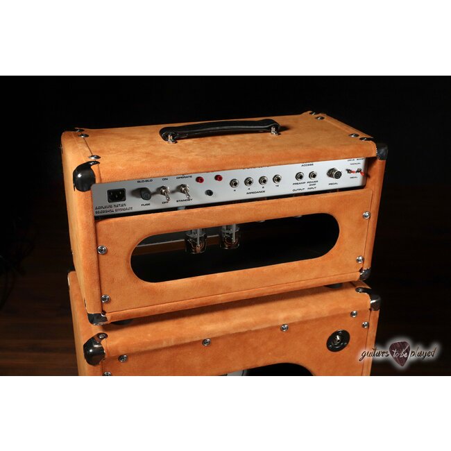 Amplified Nation Bombshell Overdrive 50W Head & 112 Cab – Golden Brown Suede