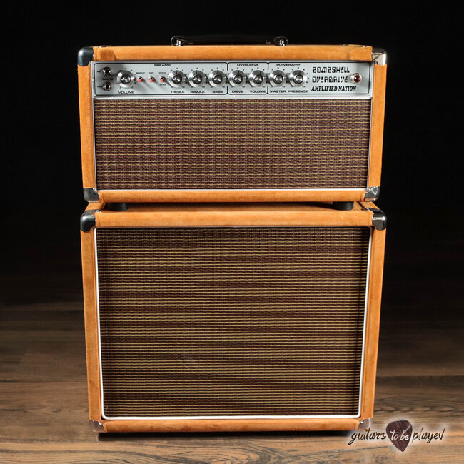 Amplified Nation Bombshell Overdrive 50W Head & 112 Cab – Golden Brown Suede