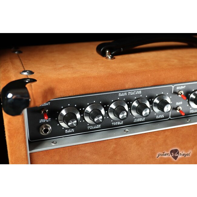 Amplified Nation Ampliphonix & Gain 50W Head & 212 Cab – Golden Brown Suede