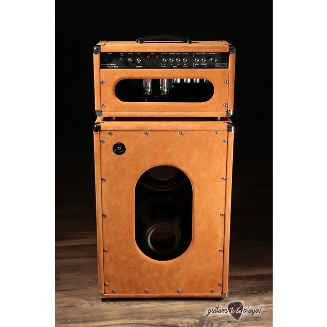 Amplified Nation Ampliphonix & Gain 50W Head & 212 Cab – Golden Brown Suede