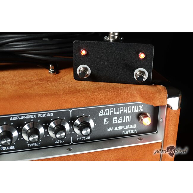Amplified Nation Ampliphonix & Gain 50W Head & 212 Cab – Golden Brown Suede