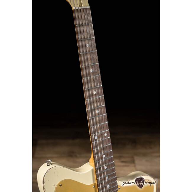 Fano PX6 Oltre Lollar Zebra Imperial Guitar w/ Gigbag – Vintage Cream