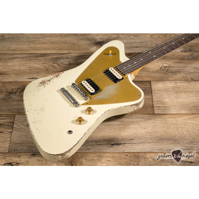 Fano PX6 Oltre Lollar Zebra Imperial Guitar w/ Gigbag – Vintage Cream