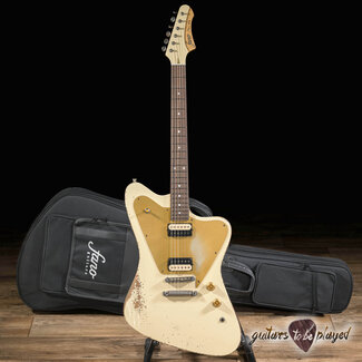 Fano Guitars Fano PX6 Oltre Lollar Zebra Imperial Guitar w/ Gigbag – Vintage Cream