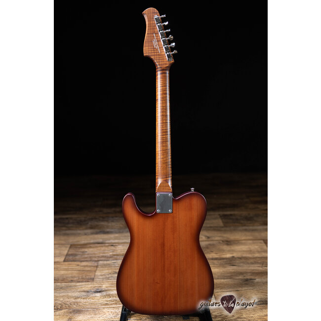 Shelton Timeflite GTX Redwood w/ Mastery & Flame Maple – Violin Burst Satin