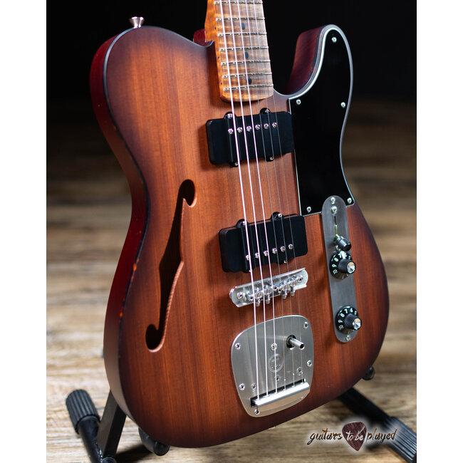 Shelton Timeflite GTX Redwood w/ Mastery & Flame Maple – Violin Burst Satin