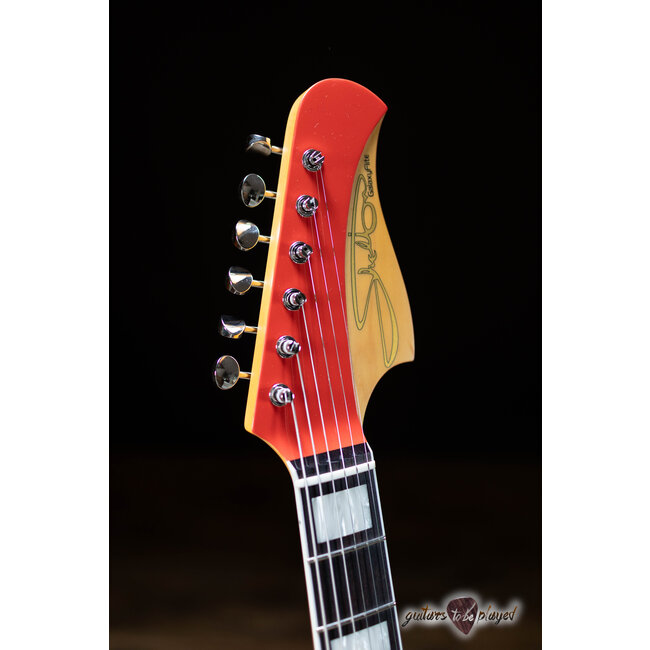 Shelton GalaxyFlite Vintage Pine Body w/ Lambertones Ristrettos – Fiesta Red
