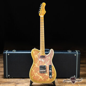 Shabat Guitars Shabat Lion Maple Neck T-Style w/ Lollar Vintage T's – Pink Paisley/Gold Burst