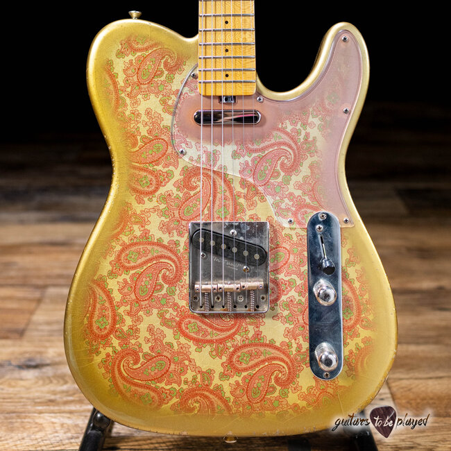 Shabat Lion Maple Neck T-Style w/ Lollar Vintage T's – Pink Paisley/Gold Burst