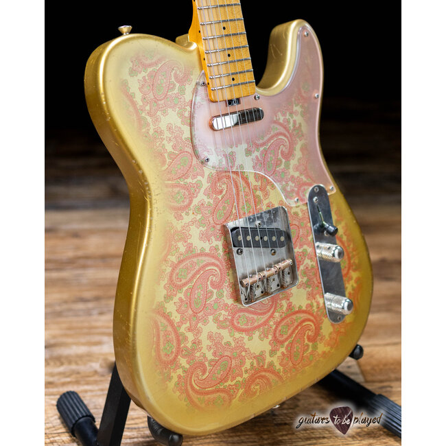 Shabat Lion Maple Neck T-Style w/ Lollar Vintage T's – Pink Paisley/Gold Burst