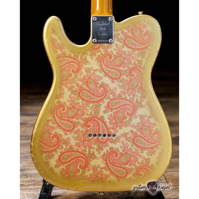 Shabat Lion Maple Neck T-Style w/ Lollar Vintage T's – Pink Paisley/Gold Burst