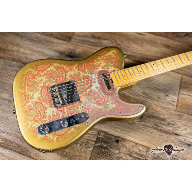 Shabat Lion Maple Neck T-Style w/ Lollar Vintage T's – Pink Paisley/Gold Burst