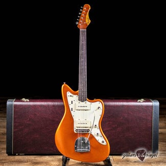 Shabat Guitars Shabat Leopard JM-Style w/ Flame Maple, RW & Mastery – Candy Tangerine