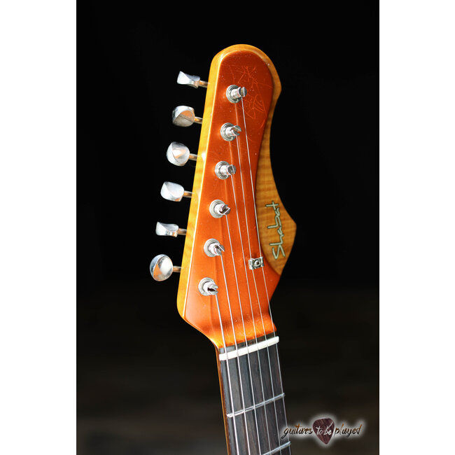 Shabat Leopard JM-Style w/ Flame Maple, RW & Mastery – Candy Tangerine
