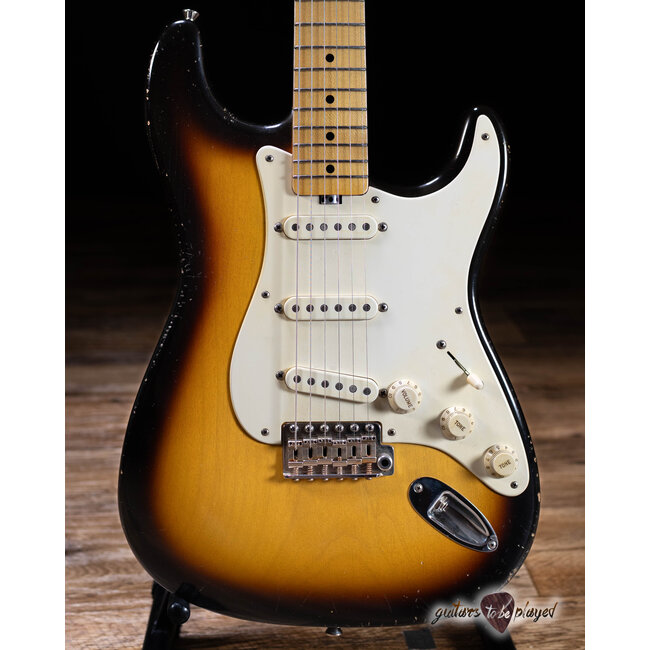 Shabat Lynx “Brownie” 1pc Alder S-Style w/ Lollar Sixty-Fours – 2-Tone Sunburst