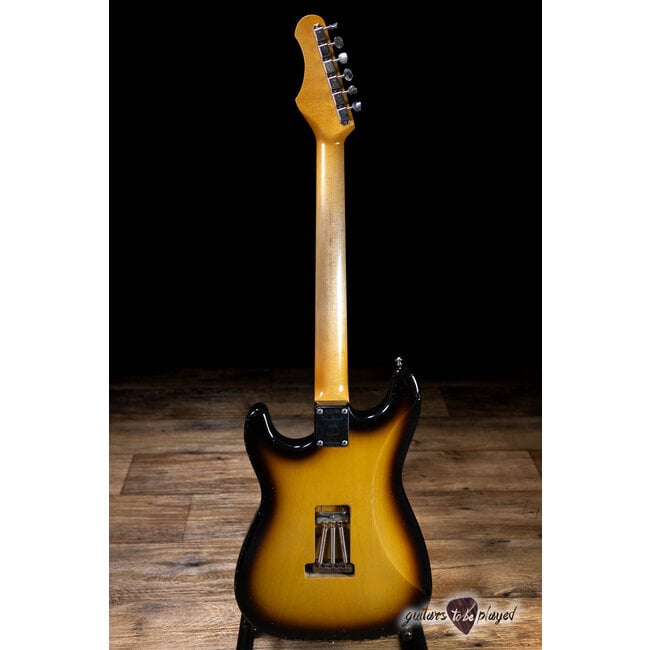 Shabat Lynx “Brownie” 1pc Alder S-Style w/ Lollar Sixty-Fours – 2-Tone Sunburst
