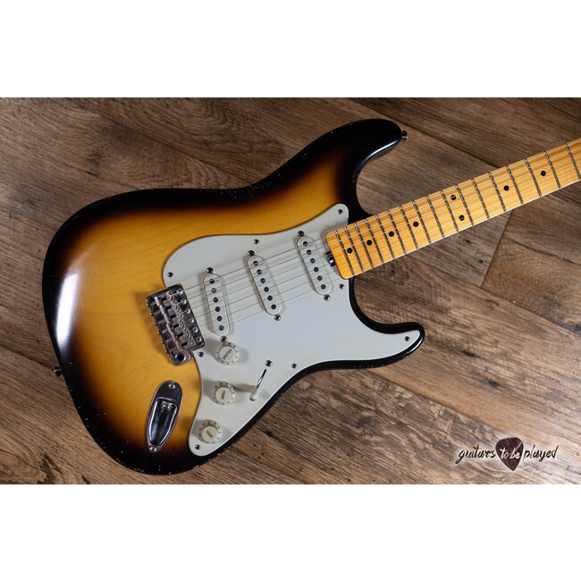 Shabat Lynx “Brownie” 1pc Alder S-Style w/ Lollar Sixty-Fours – 2-Tone Sunburst