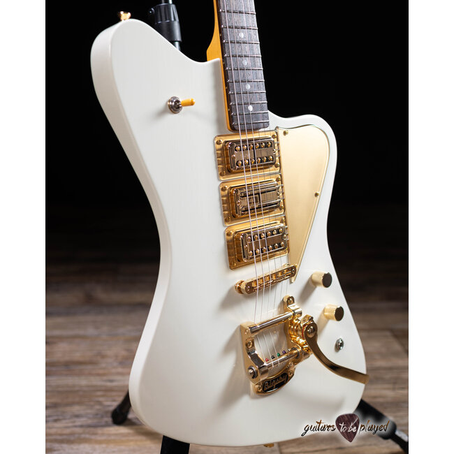 Fano PX6 Alt de Facto 3x TV Jones Guitar w/ Bigsby & Case – Olympic White