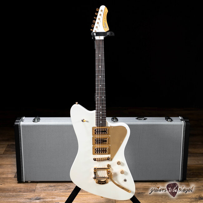 Fano PX6 Alt de Facto 3x TV Jones Guitar w/ Bigsby & Case – Olympic White