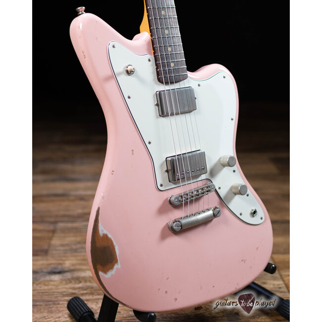 Fano JM6 Oltre Lollar Imperial & "The Bird" Guitar w/ Gigbag – Shell Pink