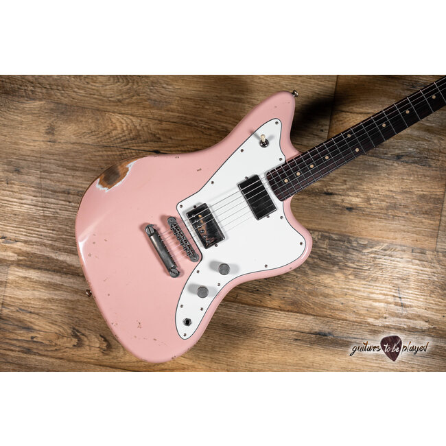 Fano JM6 Oltre Lollar Imperial & "The Bird" Guitar w/ Gigbag – Shell Pink