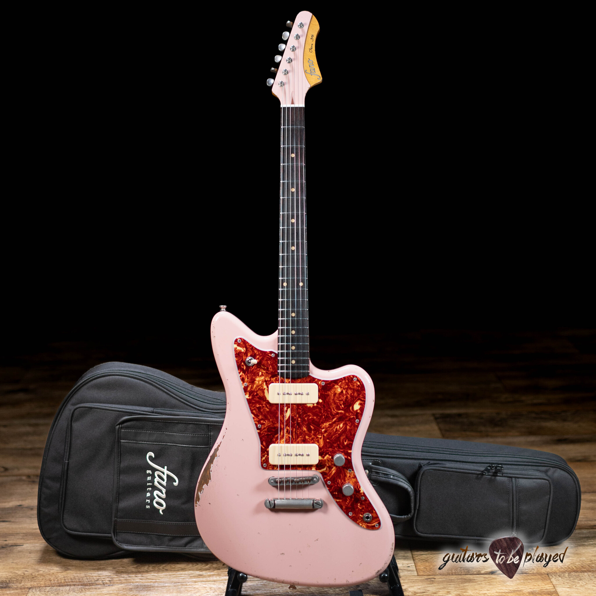 Fano JM6 Oltre Lollar P-90 Guitar w/ Gigbag – Shell Pink - Guitars
