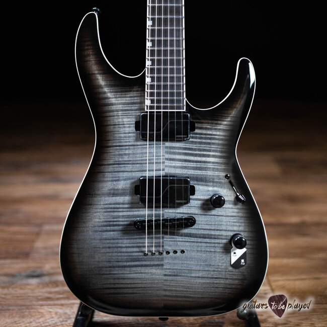 ESP LTD MH-1000NT FM Fishman Fluence Guitar – Charcoal Burst