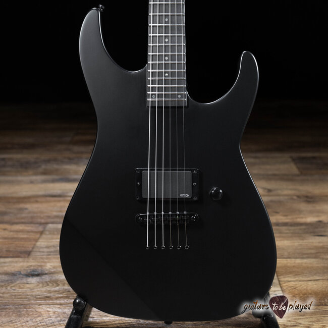 ESP E-II M-I NT Neck Thru EMG Guitar w/ Case – Black Satin