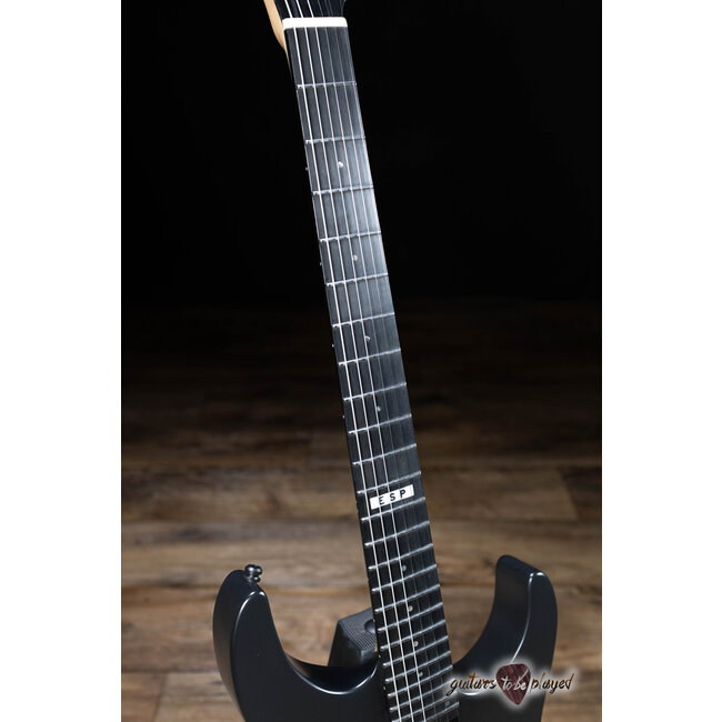 ESP E-II M-I NT Neck Thru EMG Guitar w/ Case – Black Satin