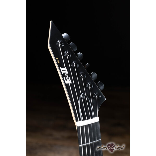 ESP E-II M-I NT Neck Thru EMG Guitar w/ Case – Black Satin
