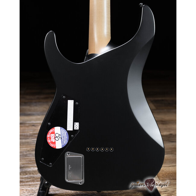ESP E-II M-I NT Neck Thru EMG Guitar w/ Case – Black Satin