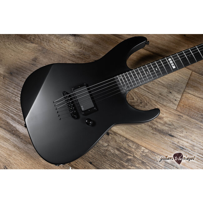 ESP E-II M-I NT Neck Thru EMG Guitar w/ Case – Black Satin