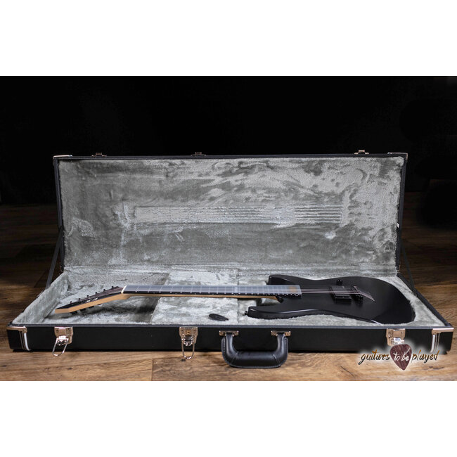 ESP E-II M-I NT Neck Thru EMG Guitar w/ Case – Black Satin